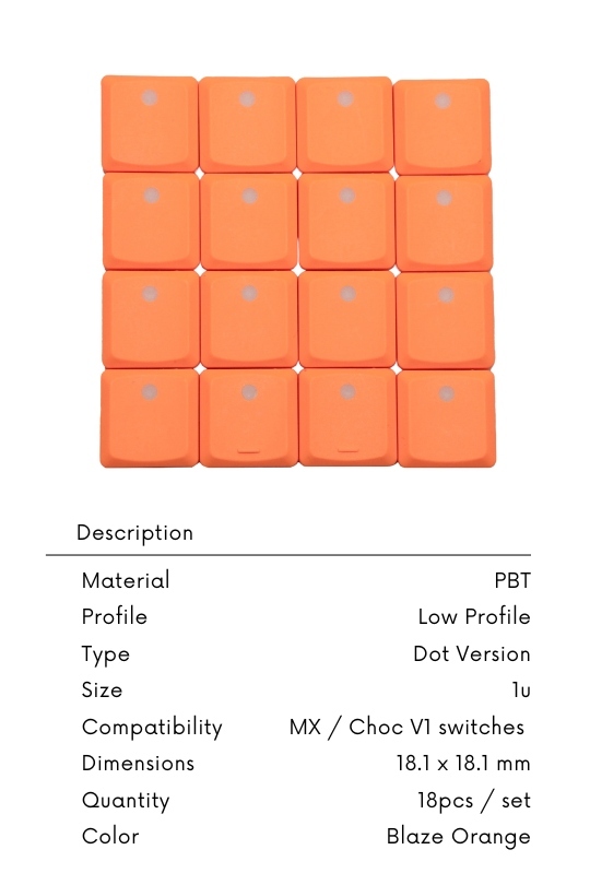 PBT low profile keycaps for mechanical keyboard