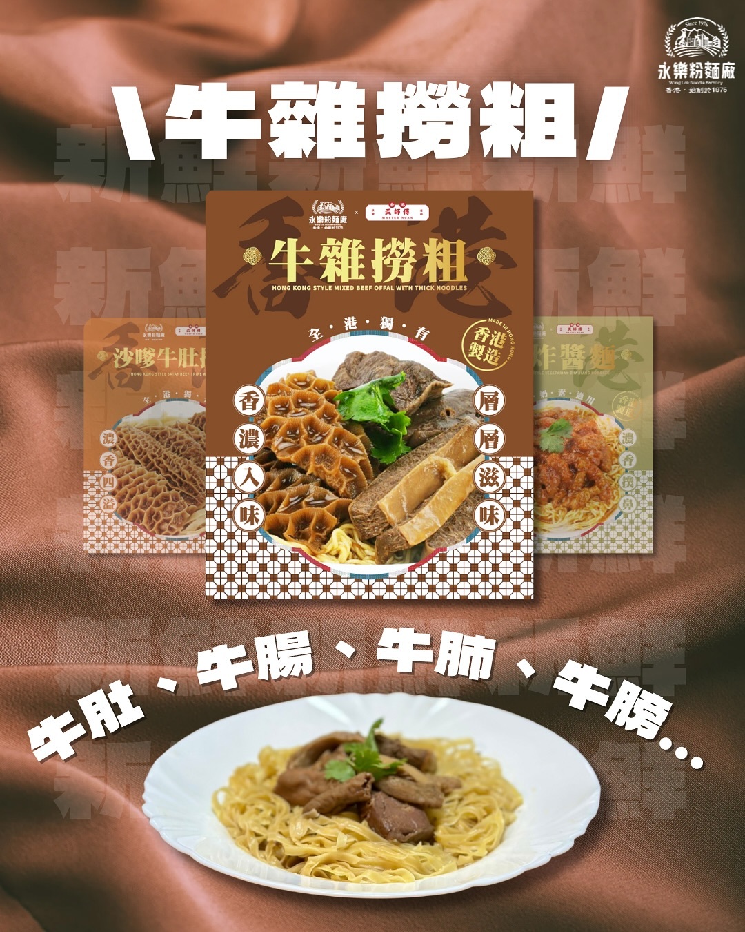 永樂粉麵廠｜五香牛雜撈粗｜一人前盒仔麵