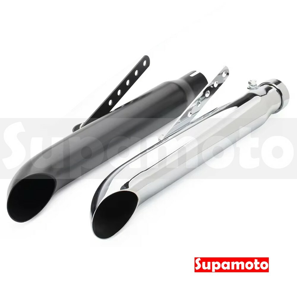 -Supamoto- 復古排氣管—側排EX64 (檔車/通用/改裝/復古/尾段/尾管/底排/消光黑/電鍍)