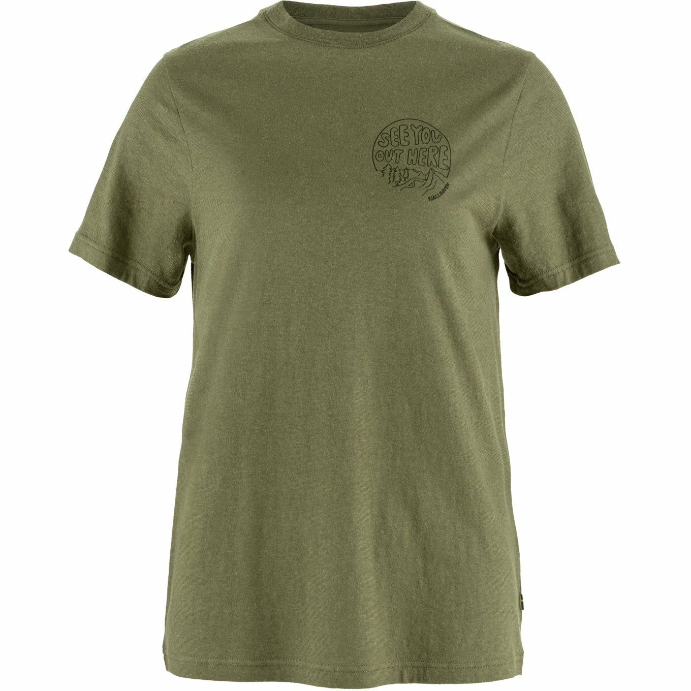 Fjallraven 北極狐 小狐狸 Hemp Blend Out Here T-shirt W 女款 短袖T恤 有機棉短袖上衣 F14600215-620 綠 [HappyOutdoor]