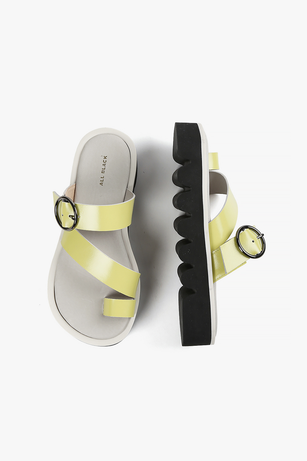 Buckle Band Round Lugg 簡約夾腳厚底涼鞋