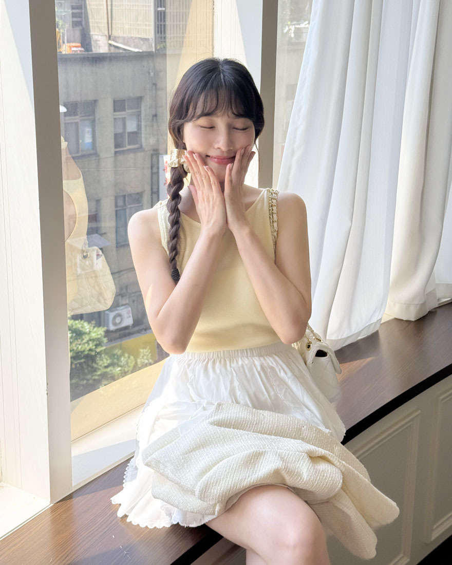微醺高雅波紋金屬髮束-唯美米白