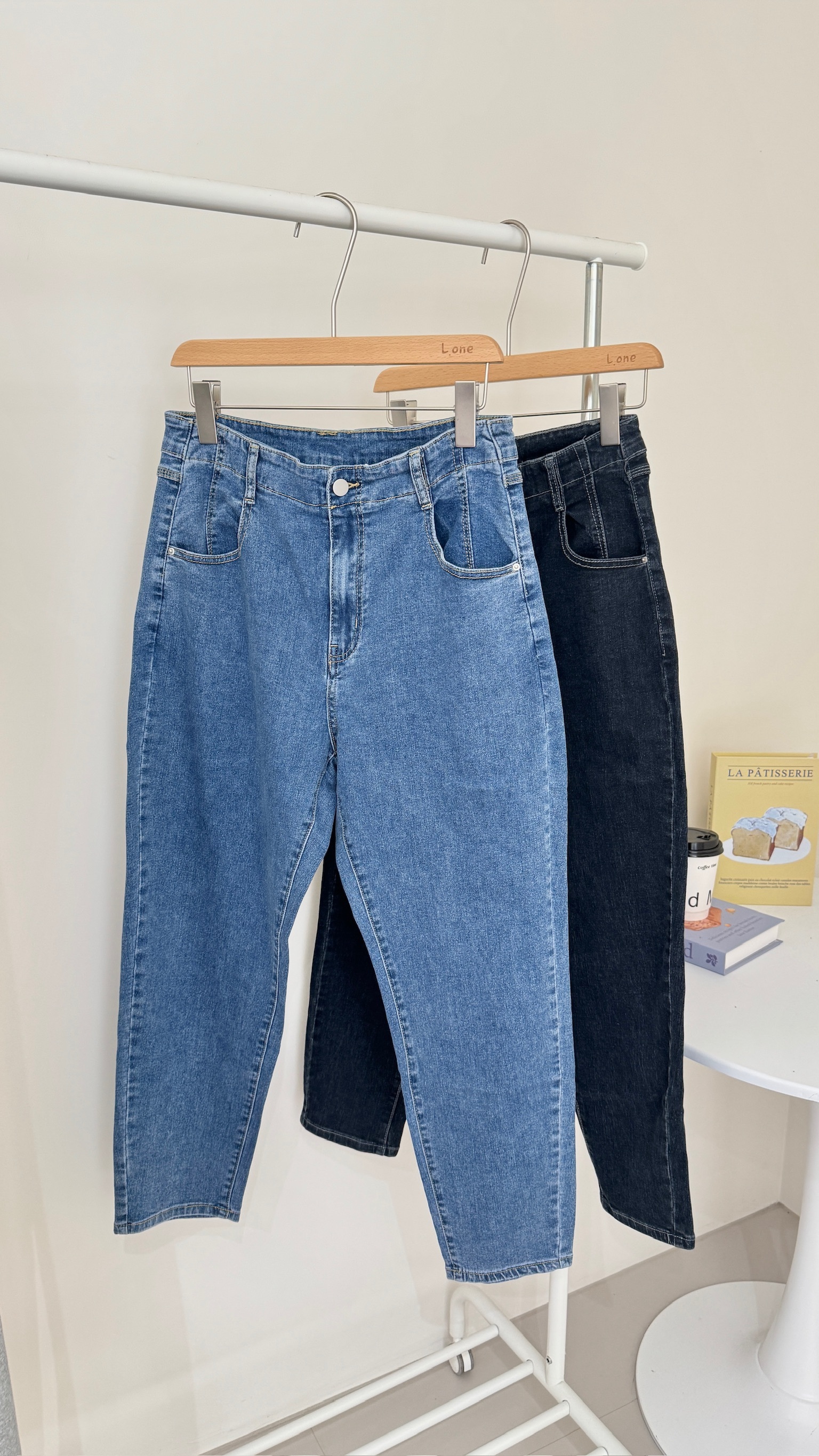 彈力車線男友褲