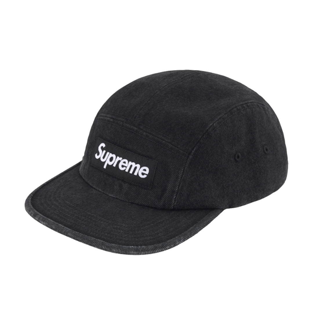 帽子 Supreme 25SS Denim Camp Cap Black Supreme Denim Camp Cap (SS25) - $48