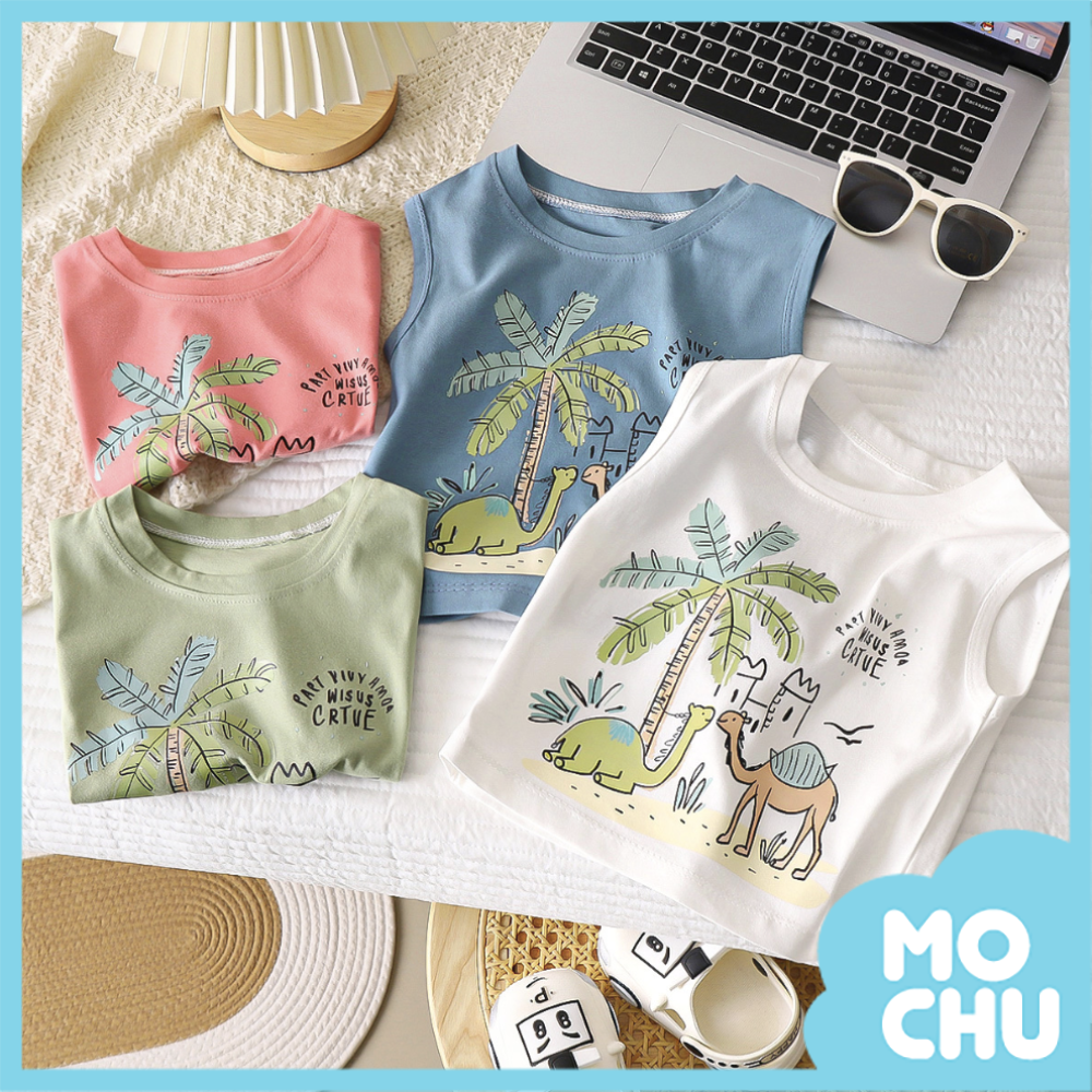 手繪圖純棉背心(四色)