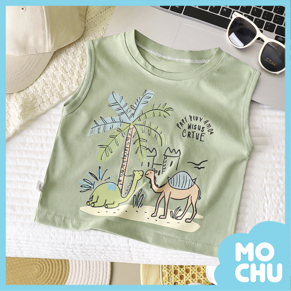 手繪圖純棉背心(四色)