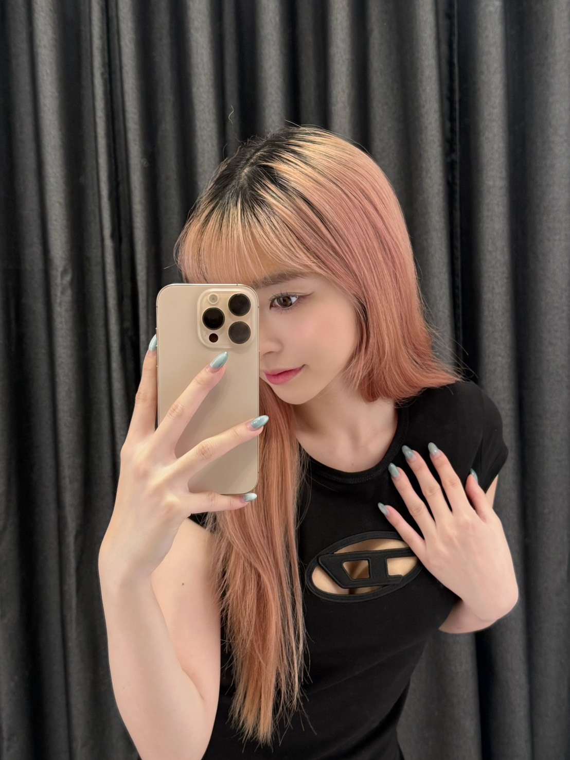 Diesel T-Angie  簍空Logo 貼身辣妹短T🌶️