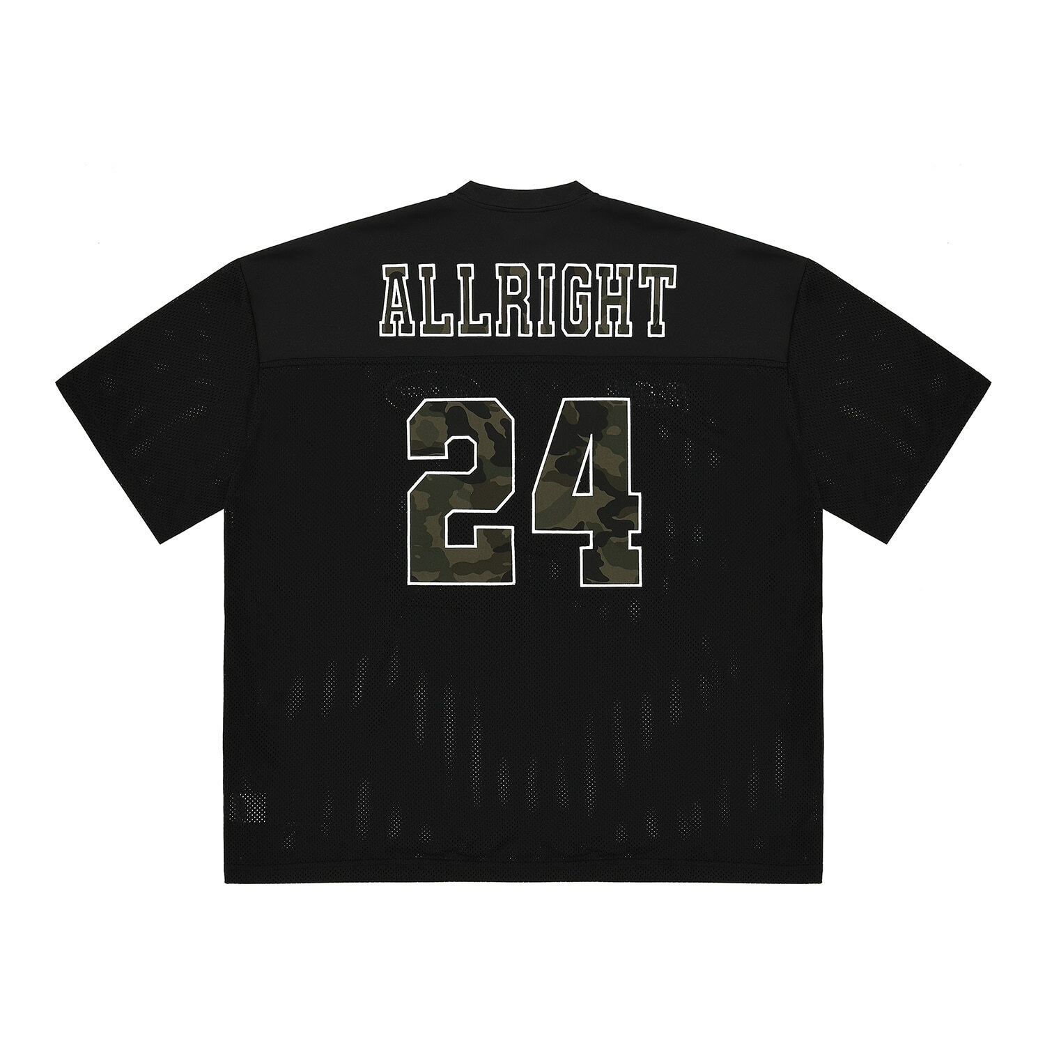 FREEDOM ALLRIGHT COLLABO Camo Mesh Rugby Jersey - BLACK/CAMO