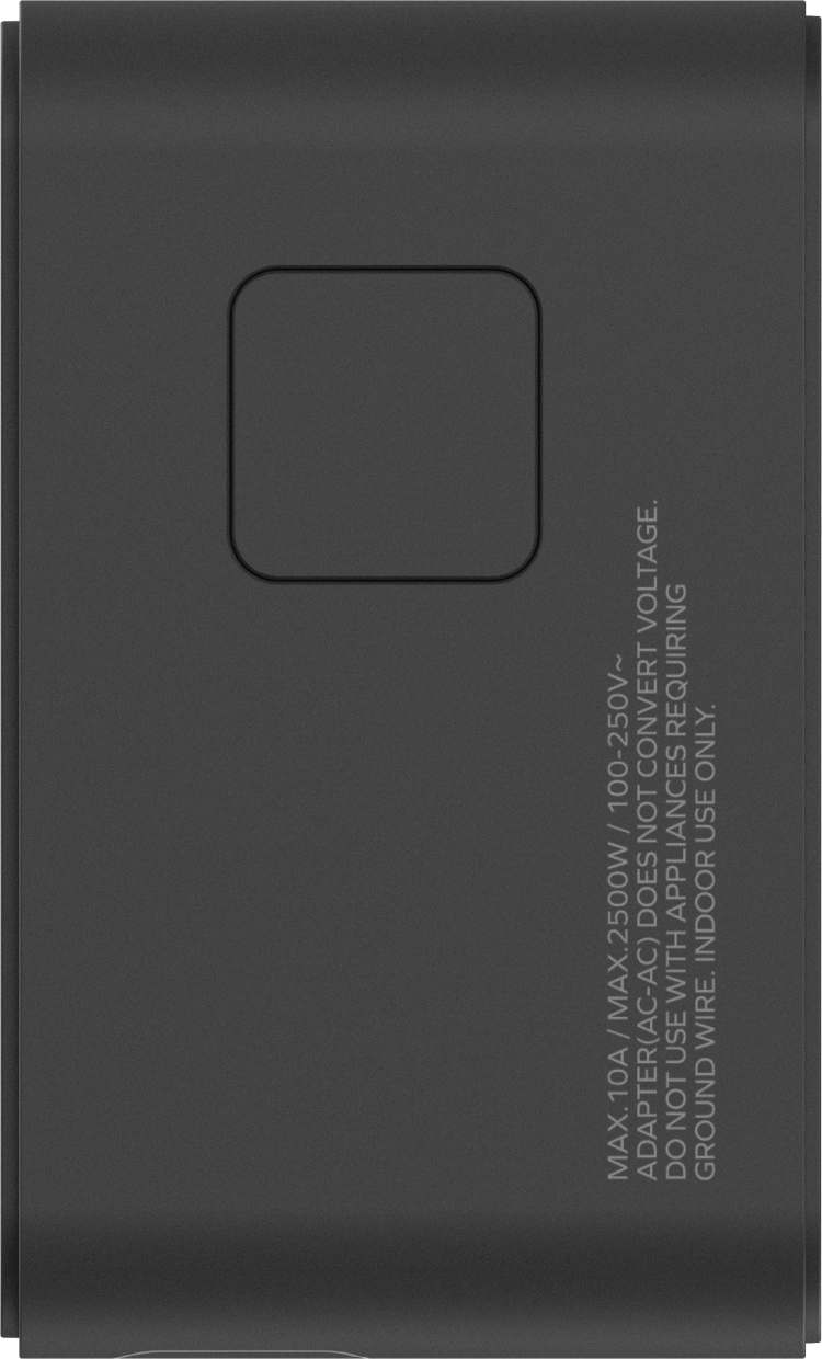 MOMAX 1-World+ 70W GaN 3插口及內置伸縮USB-C充電線旅行插座-黑色 UA18UKD《香港行貨》《2年保養》