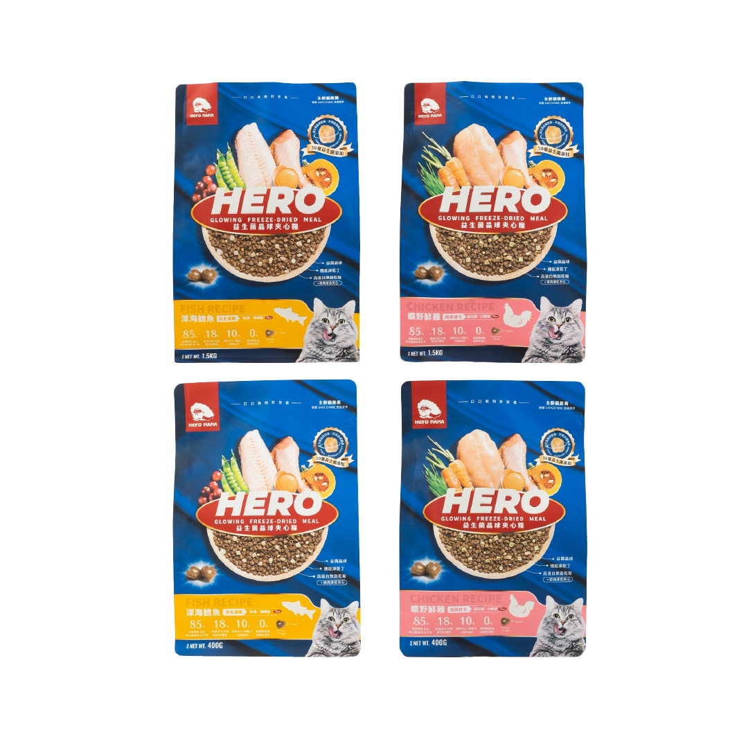 HeroMama｜益生菌晶球夾心糧 貓飼料