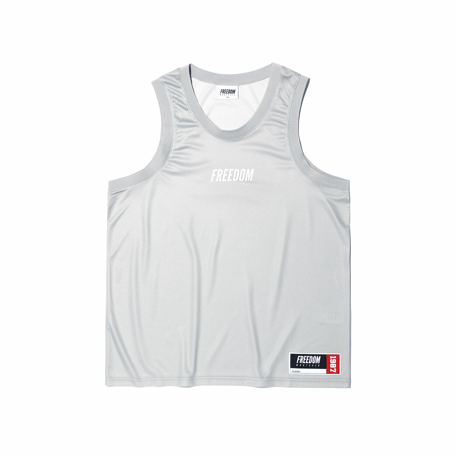 FREEDOM Coated Mesh Basketball Jersey - GRAY