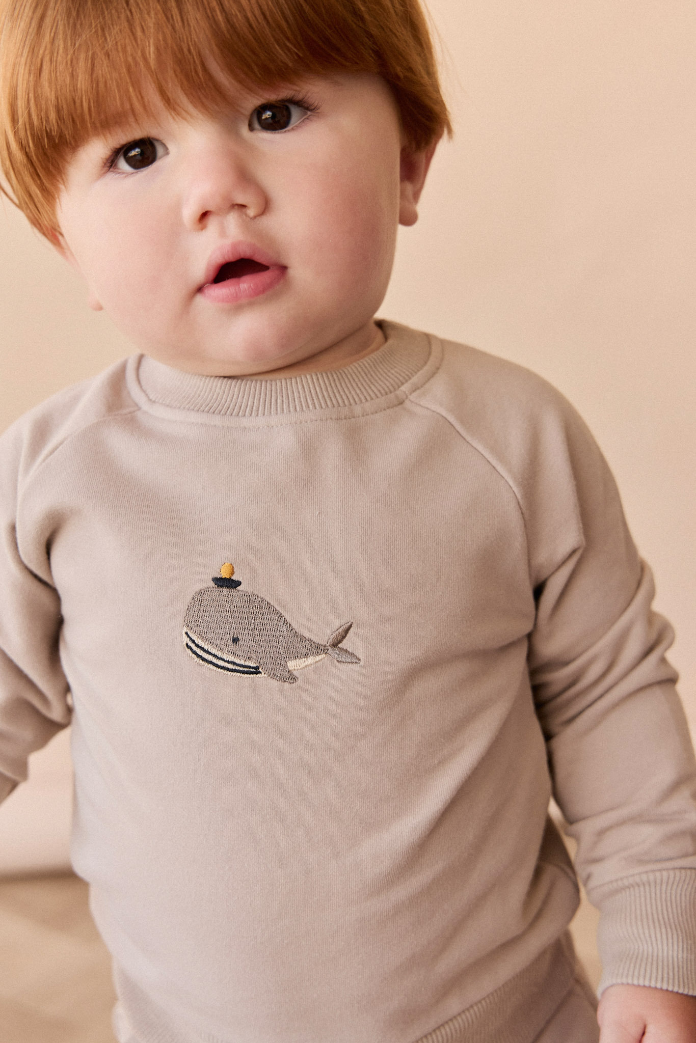【預購】JAMIE KAY - Organic Cotton Jermaine Sweatshirt（Hazy Taupe Whale）