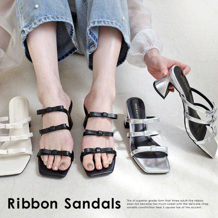 芭蕾日常 方頭蝴蝶結穆勒涼鞋【TS64101】