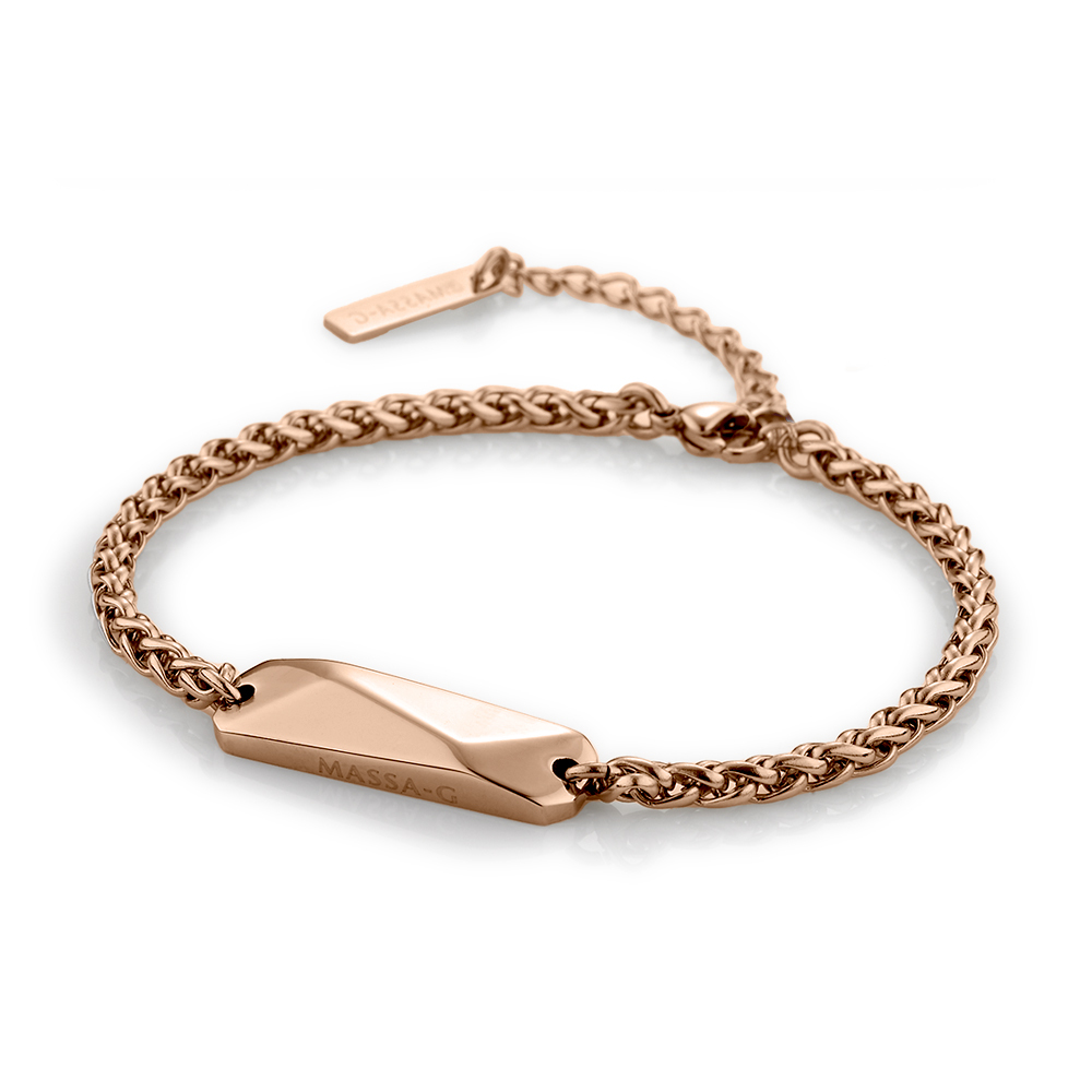 MASSA-G【燦光】金屬鍺錠白鋼麻花手鍊(3MM)