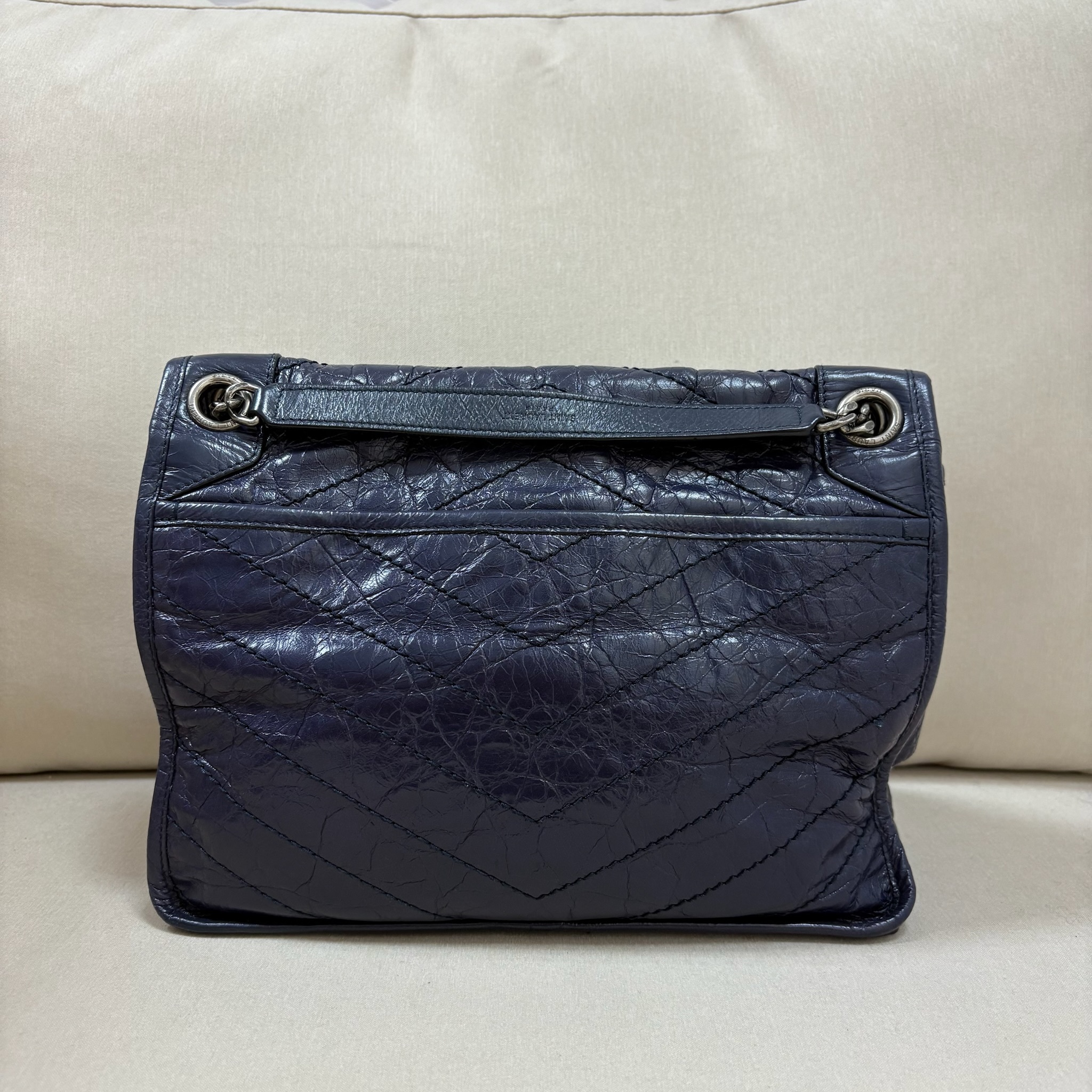 YSL Niki Bag - Navy / Shw