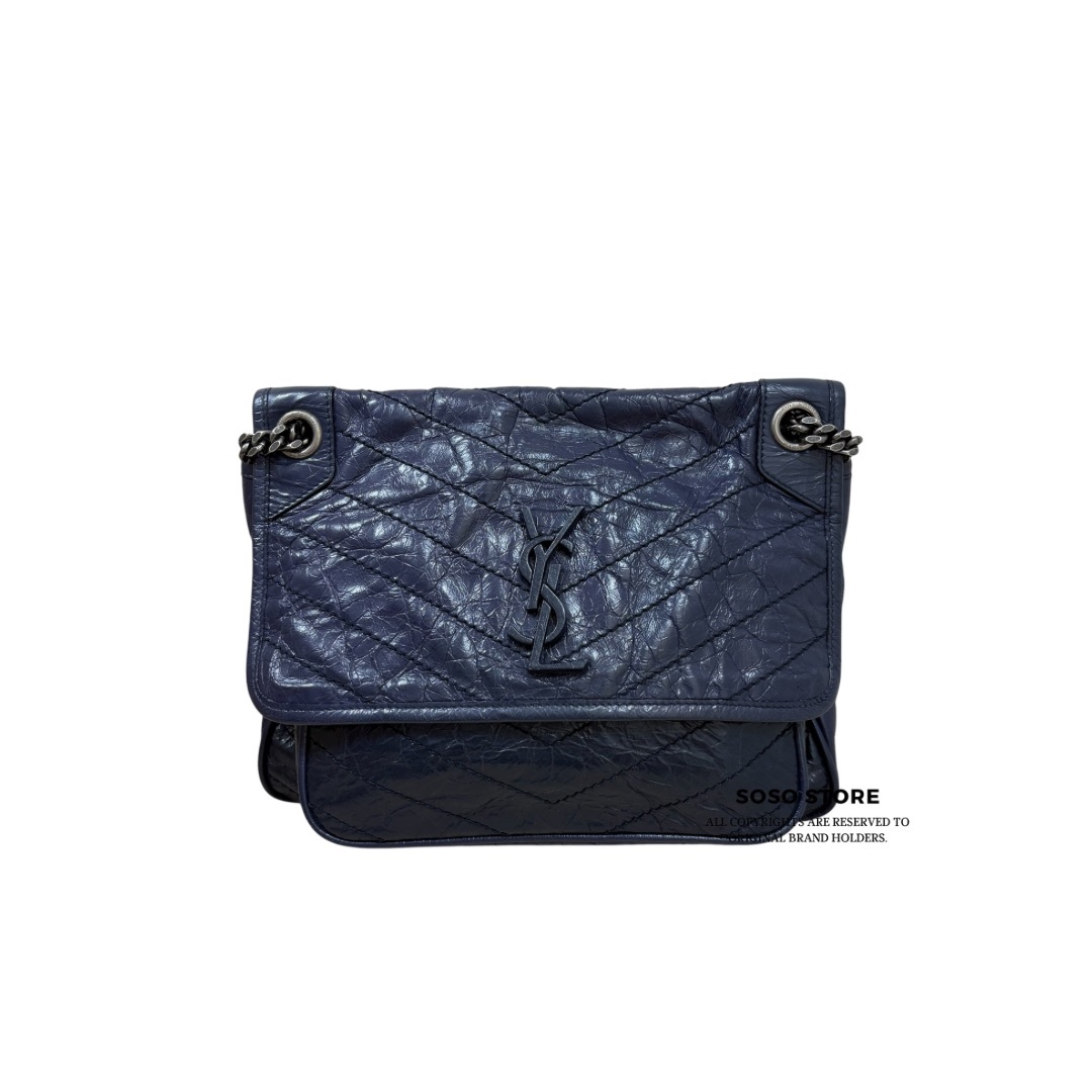 YSL Niki Bag - Navy / Shw