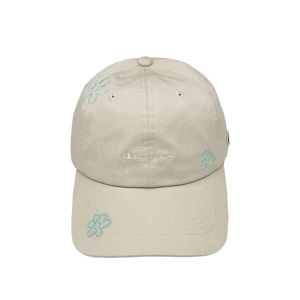 中性-日系 花朵 刺繡 棒球帽-米色（161-0144-IVORY）