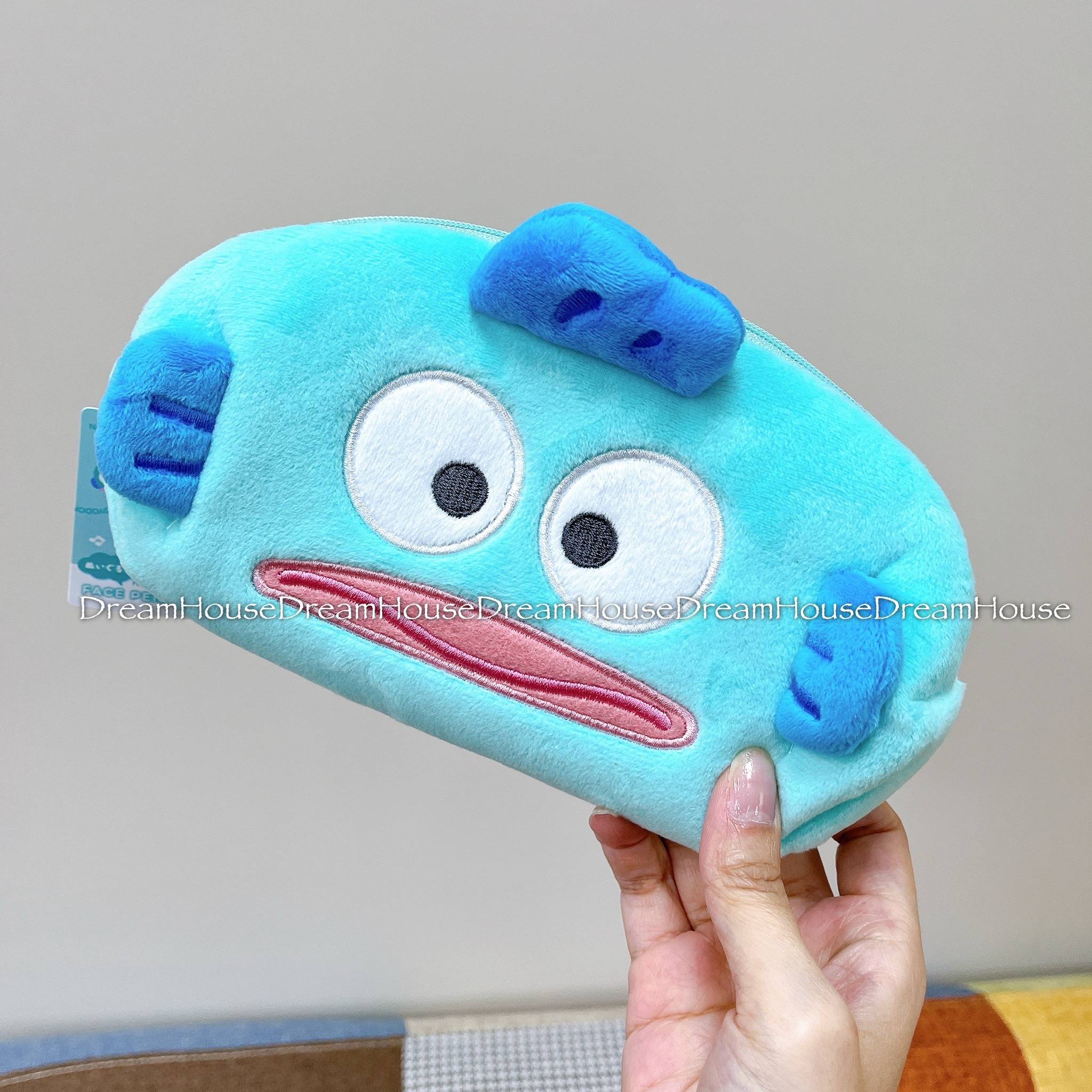 日本限定 三麗鷗 人魚漢頓 絨毛筆袋 鉛筆盒 造型筆袋 筆袋 化妝包 收納包 刷具包 萬用包