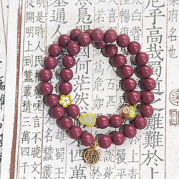 【中藥合香珠】芳華玫瑰雙圈中藥手串