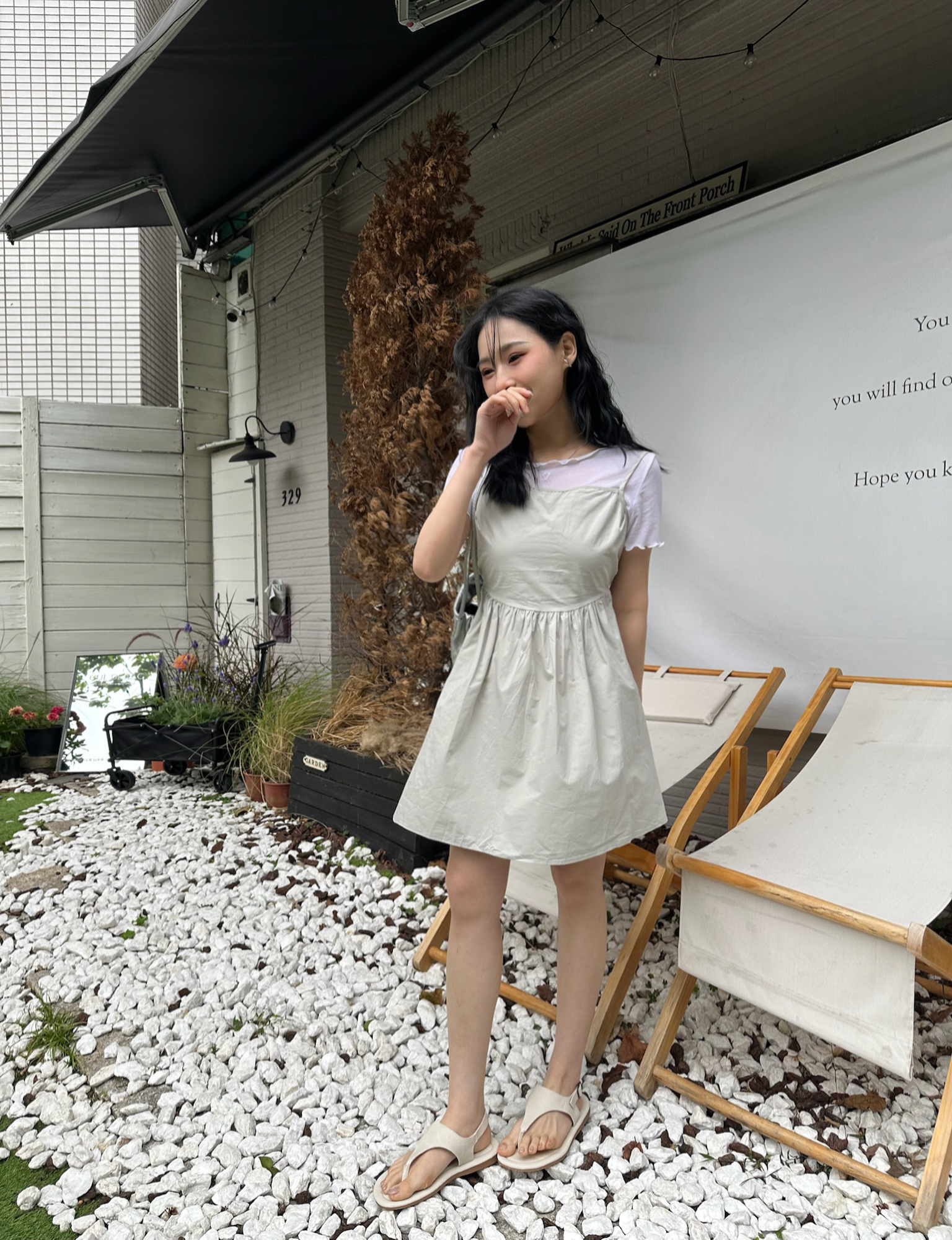 夏日的開端後綁帶短洋