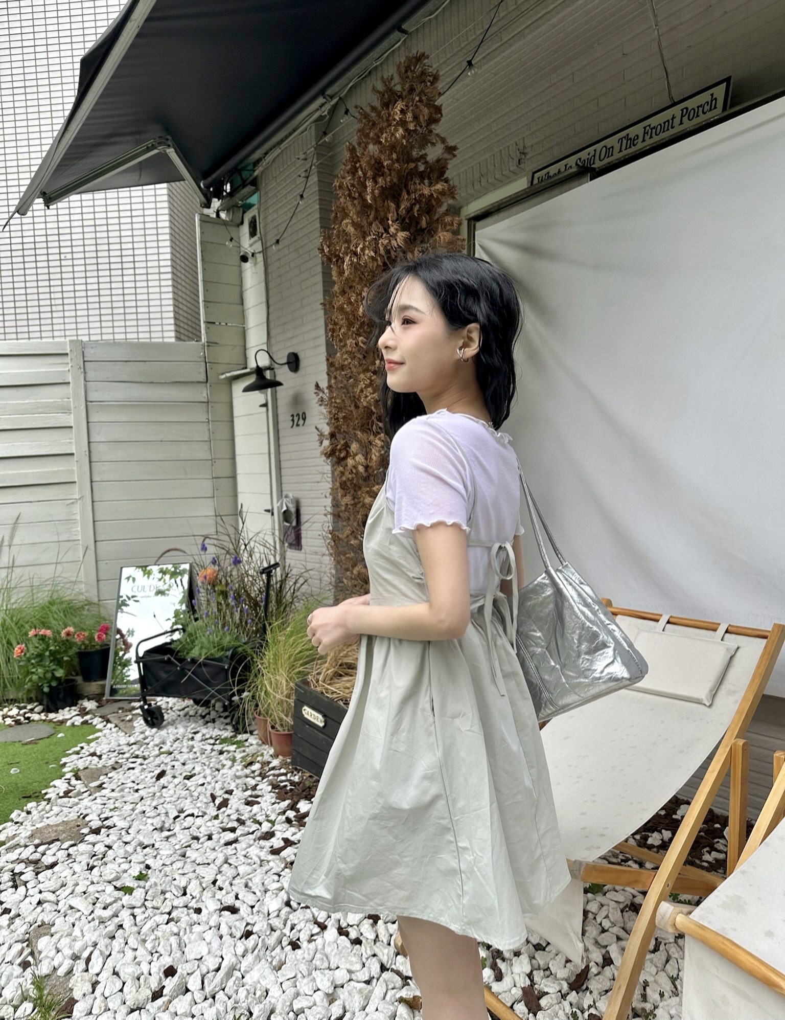 夏日的開端後綁帶短洋