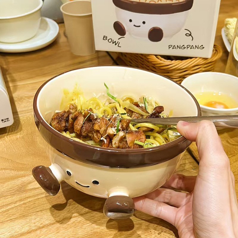 《5899》超可愛卡通風陶瓷泡麵碗