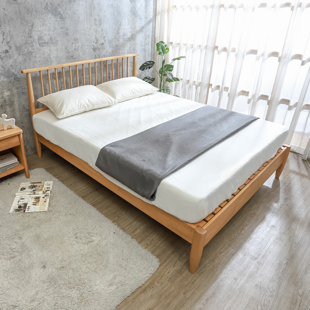 森林家具 海恩實木床架/床組(橡木色)