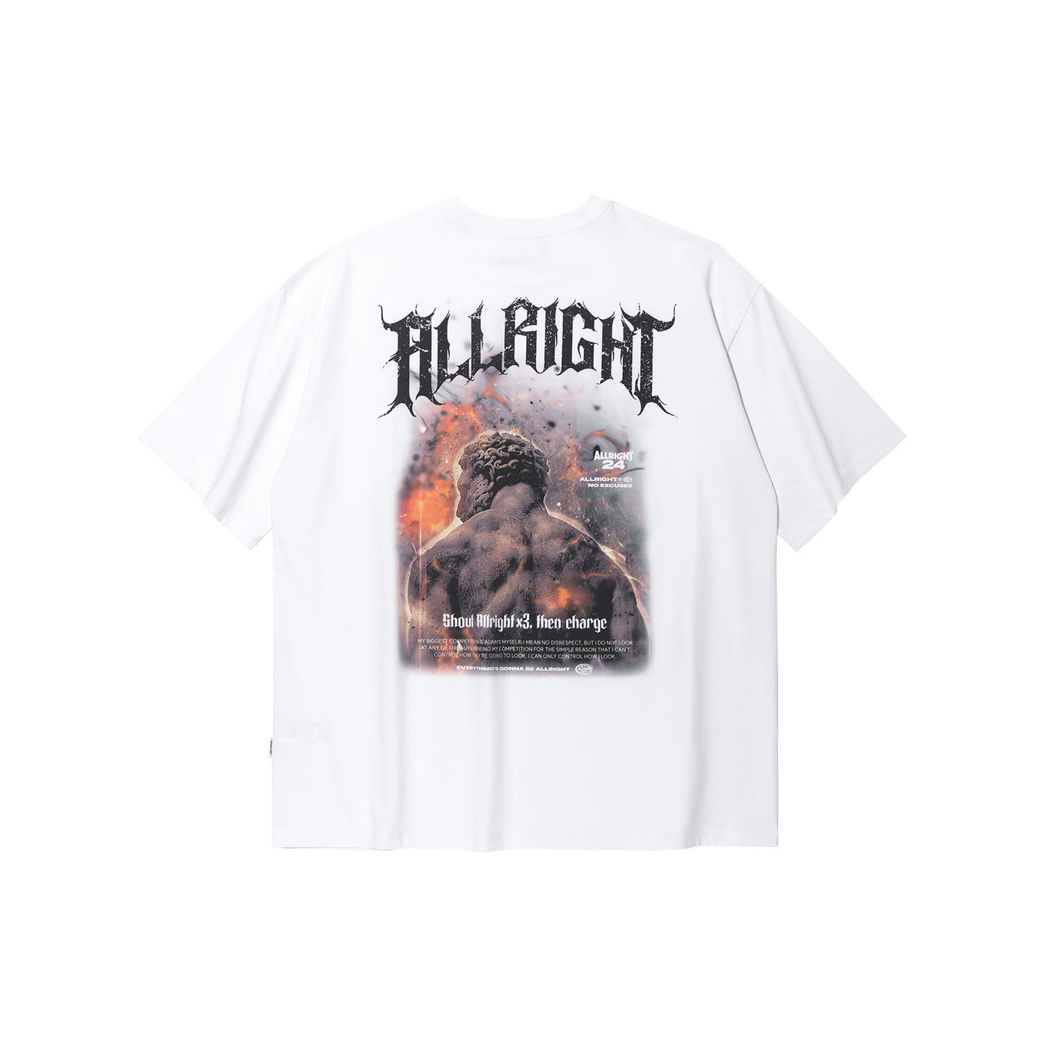 FREEDOM ALLRIGHT COLLABO X 3 OVERSIZED T-SHIRT - WHITE