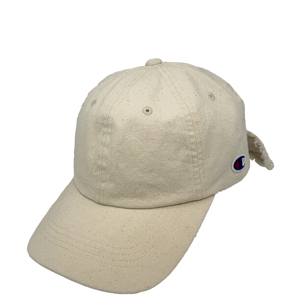 中性-日系 素面 後綁帶棒球帽-米白 （161-0164-NATURAL）