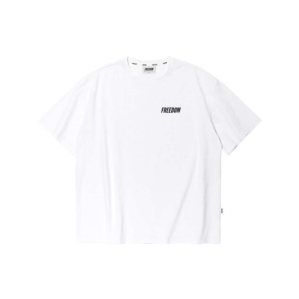 FREEDOM Essential Semi-Overfit T-Shirt - WHITE
