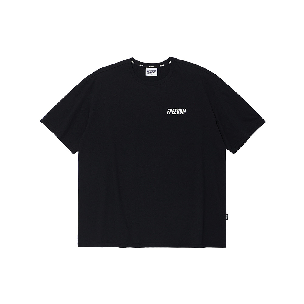 FREEDOM Essential Semi-Overfit T-Shirt - BLACK