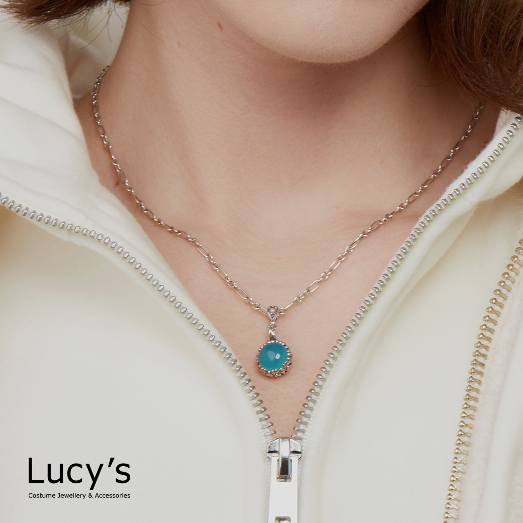 925純銀 花漾之境 硫化項鍊 (122353)