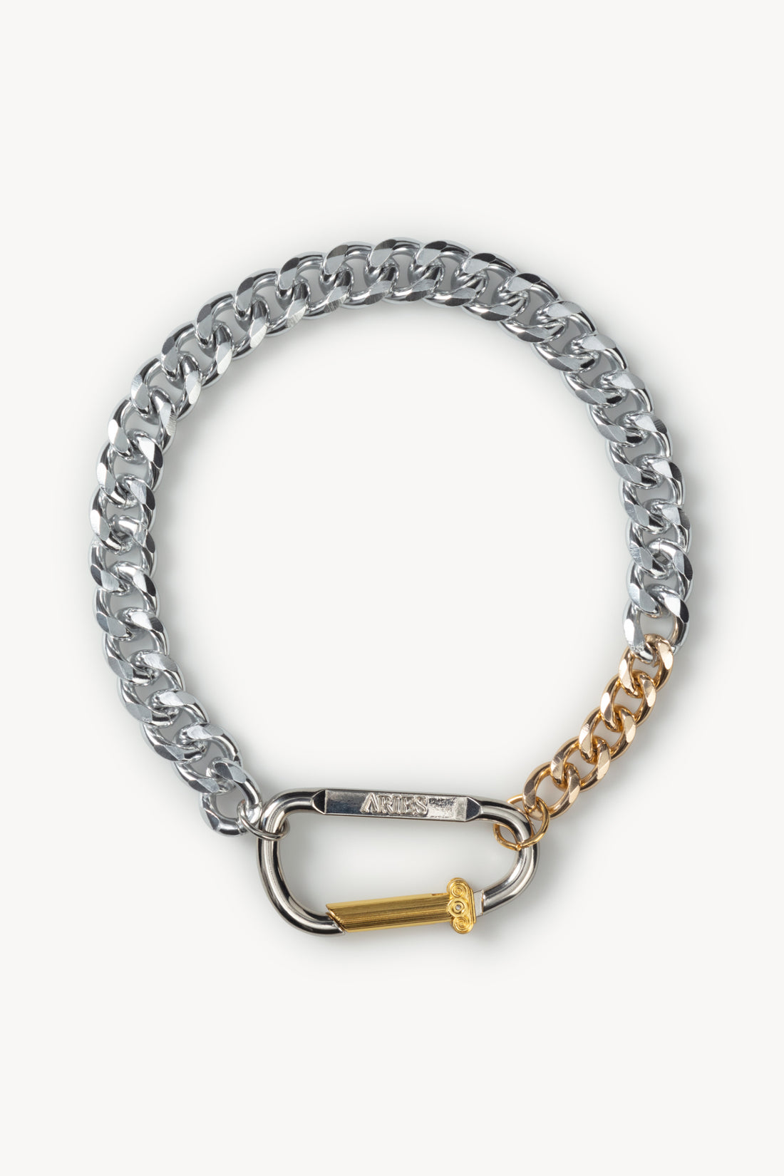 Aries | Column Carabiner Silver Necklace