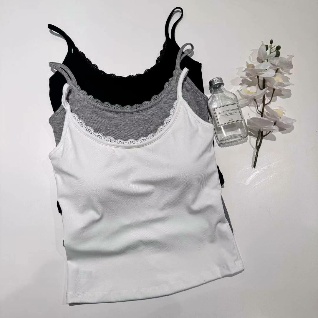 FL4259 蕾絲U領細帶背心BraTop