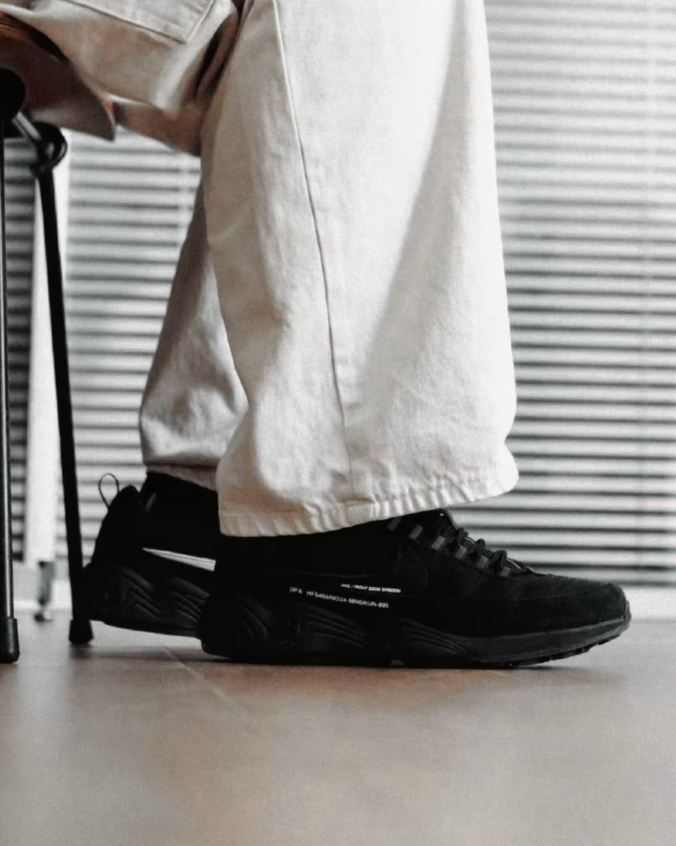 Nike Air Zoom Spiridon x Fragment “Black” 藤原浩 全黑 聯名 低筒運動休閒鞋