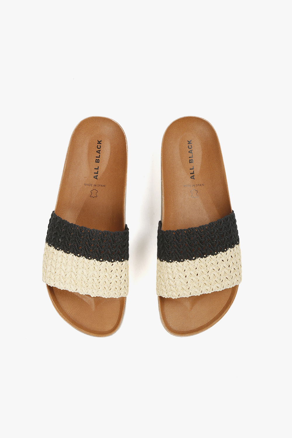 Marbella 拉菲草配色涼鞋