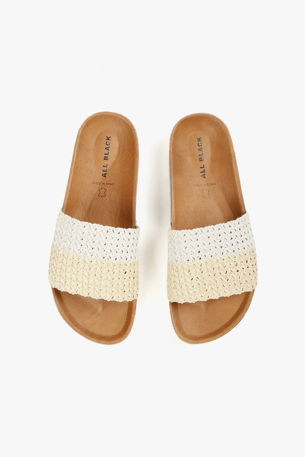 Marbella 拉菲草配色涼鞋