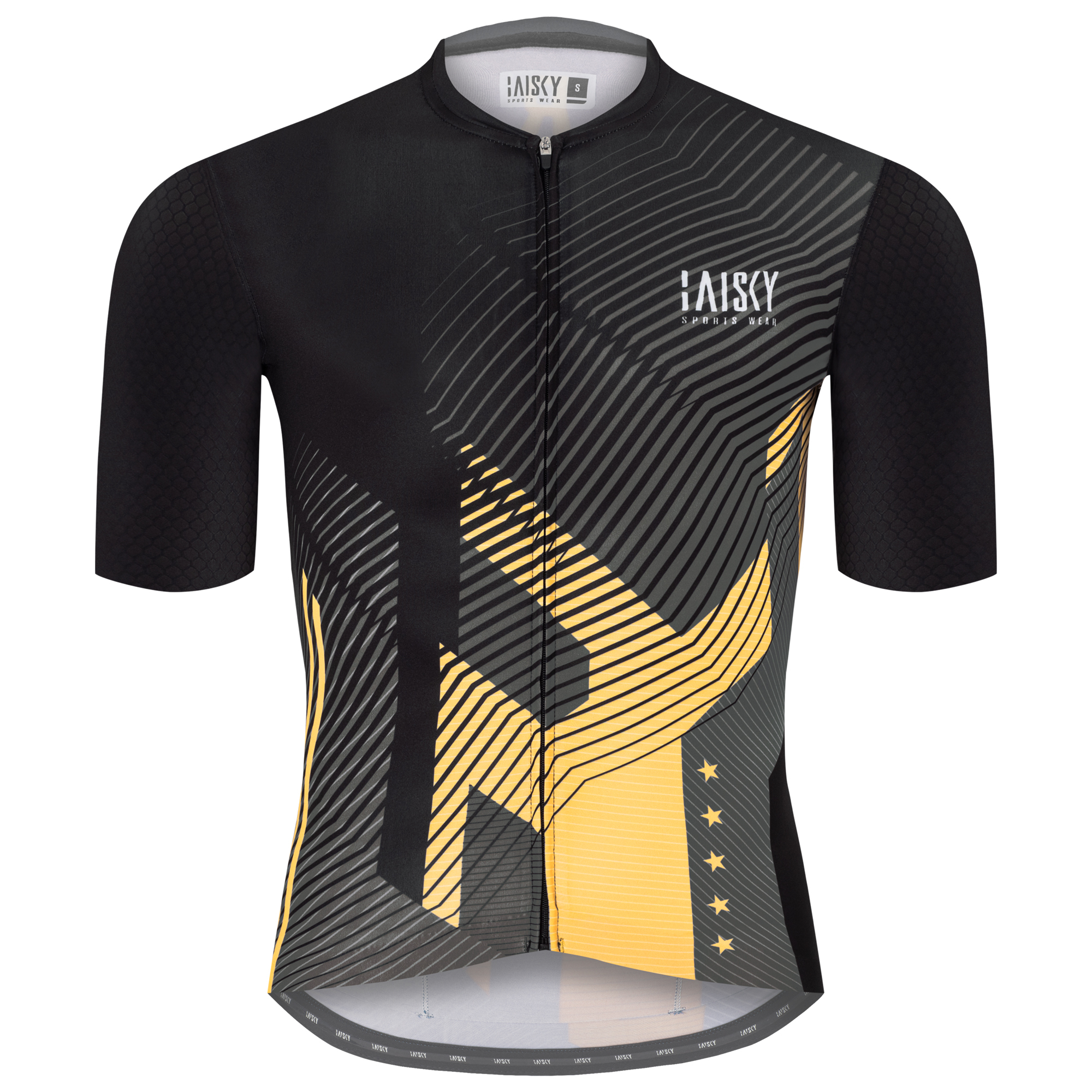 男款空力短車衣 幻星 黑