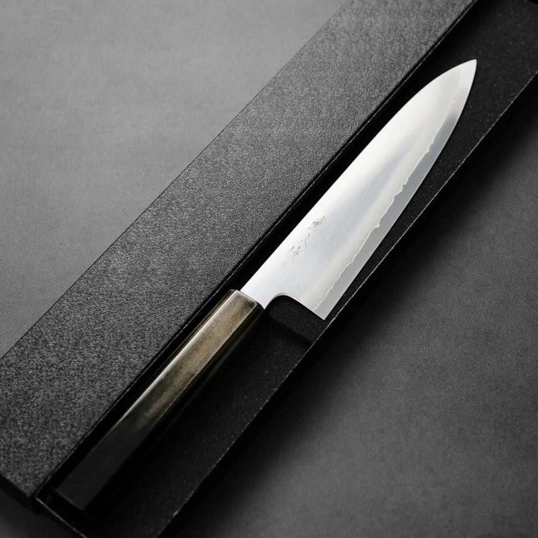 明神直人 牛刀 210mm SG2粉末HSS鋼 浮雲/漆銀柄