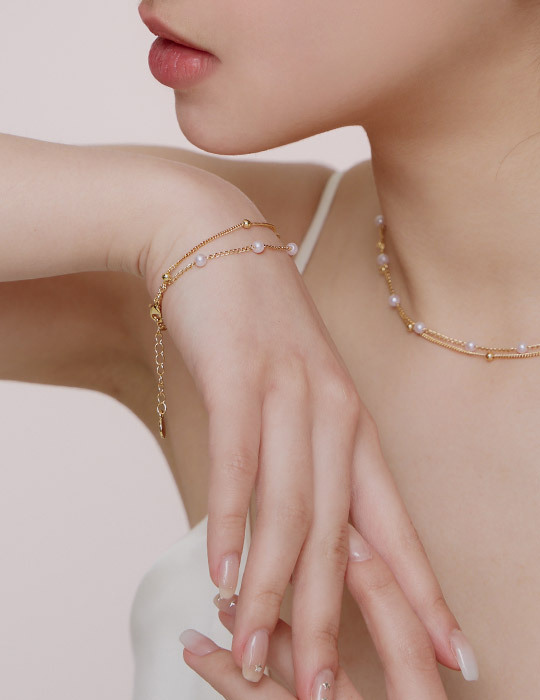 雙層百搭珍珠手鍊