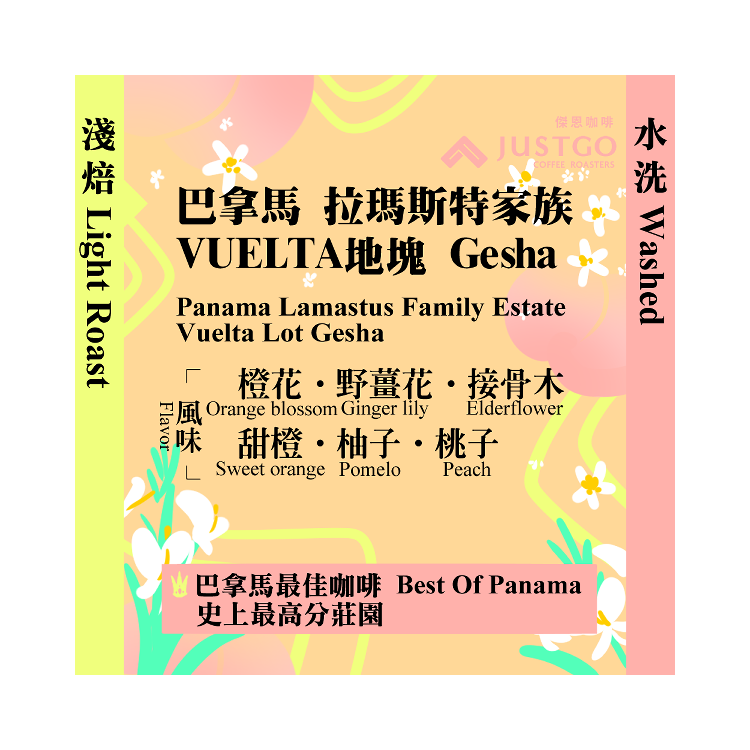 [淺焙] 巴拿馬 拉瑪斯特家族 VUELTA地塊 Gesha [水洗]