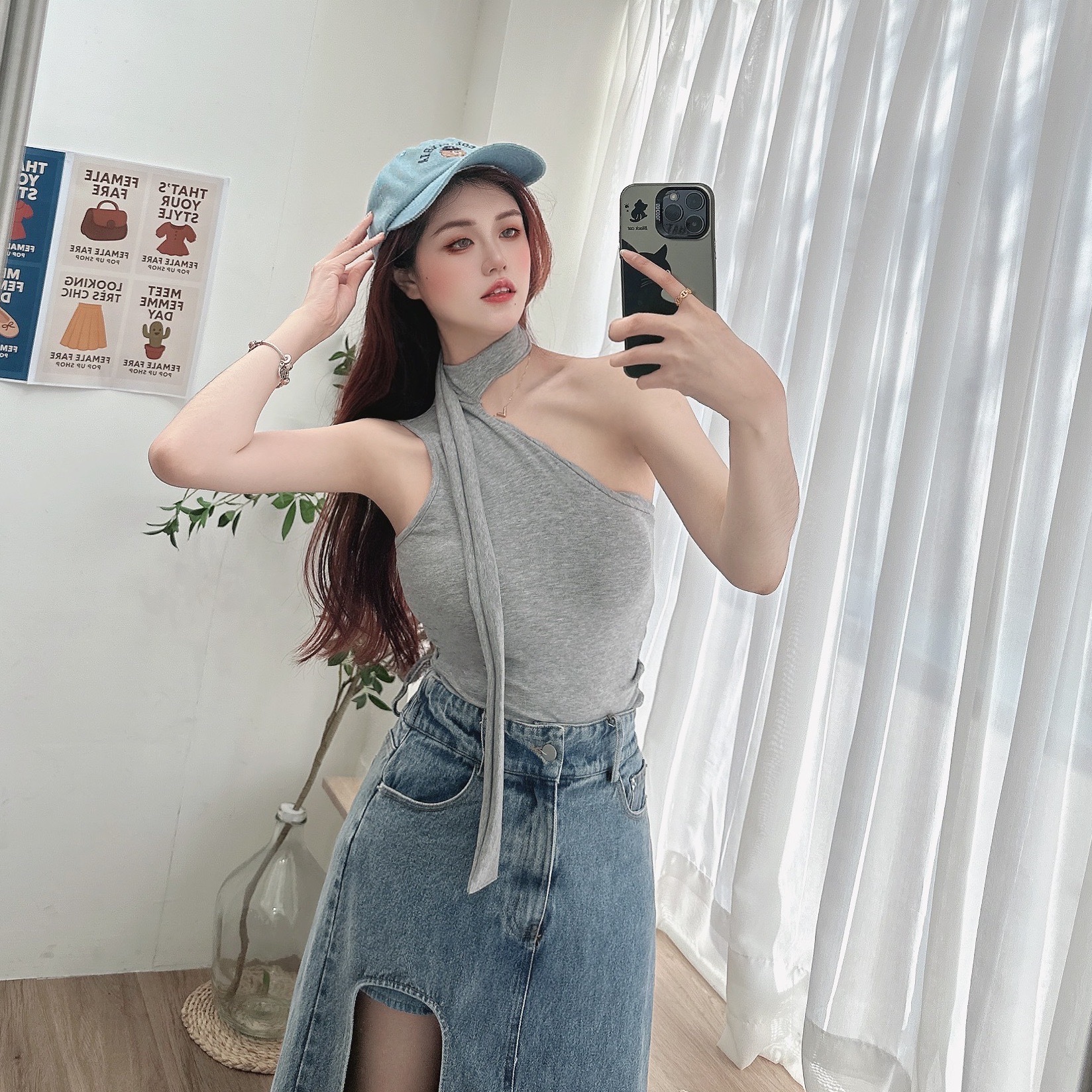 小性感掛脖斜單肩BRATOP/四色