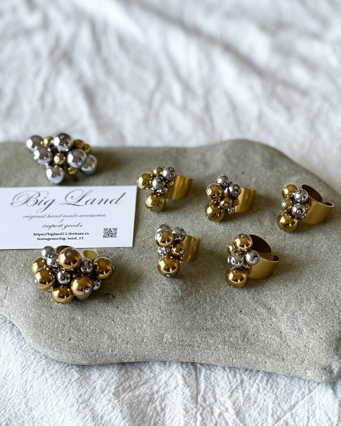 [Big Land] 赤鐵礦黃銅戒指 | NO.128