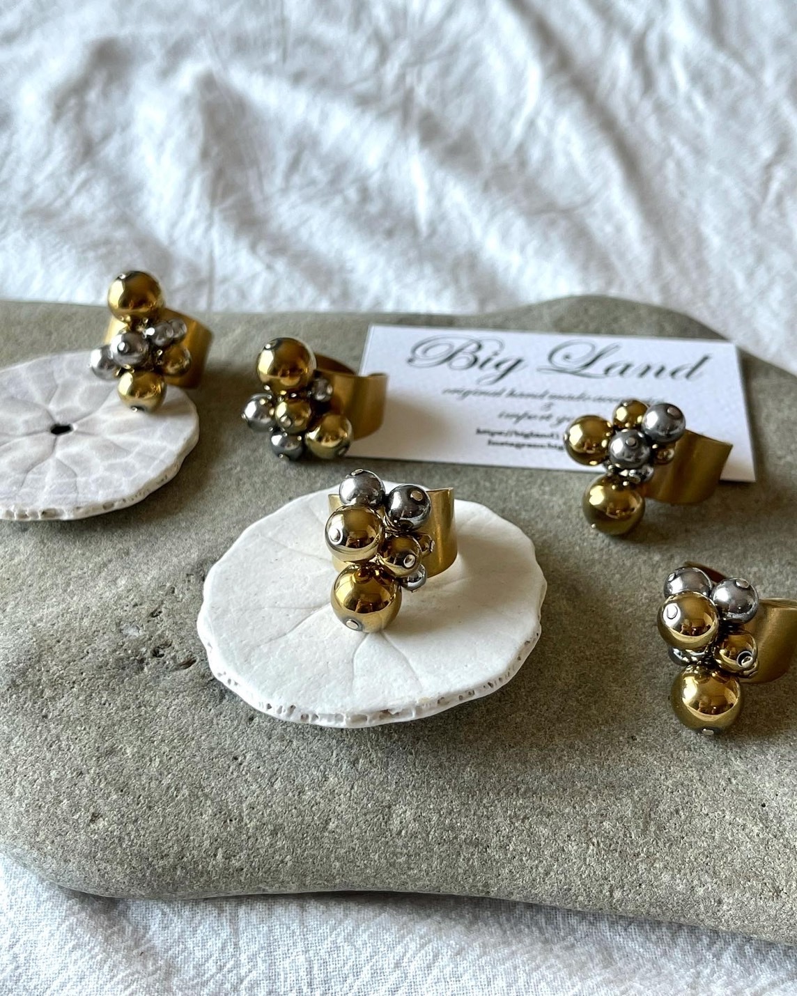 [Big Land] 赤鐵礦黃銅戒指 | NO.128