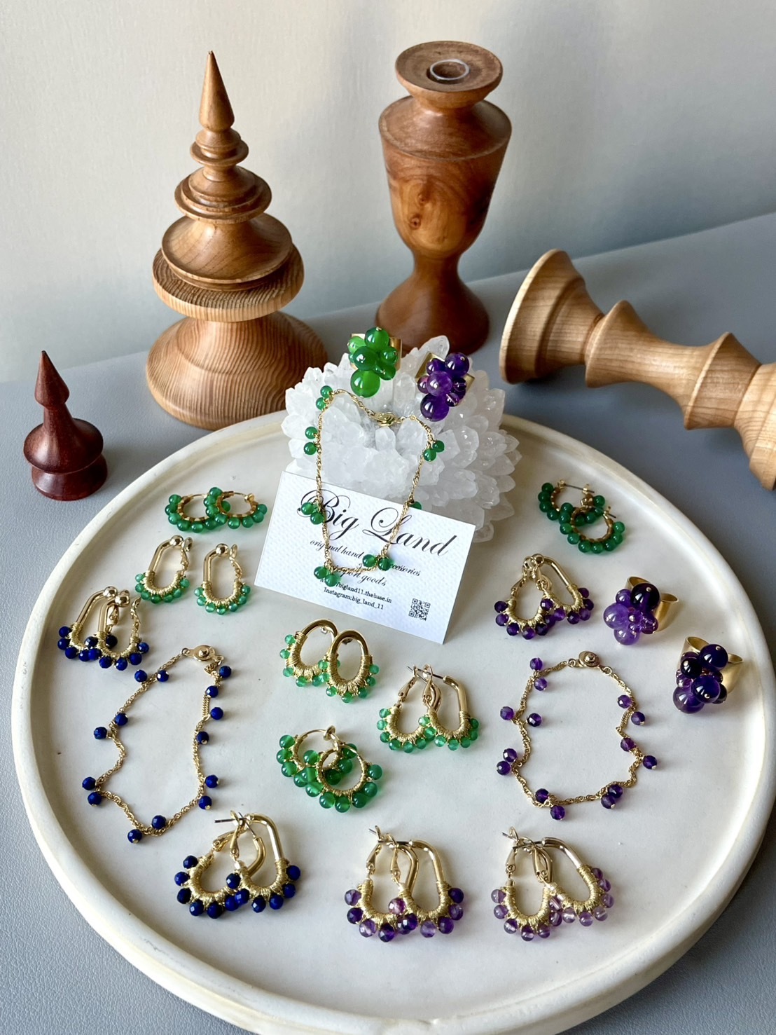 [Big Land] 紫水晶黃銅戒指 | NO.115