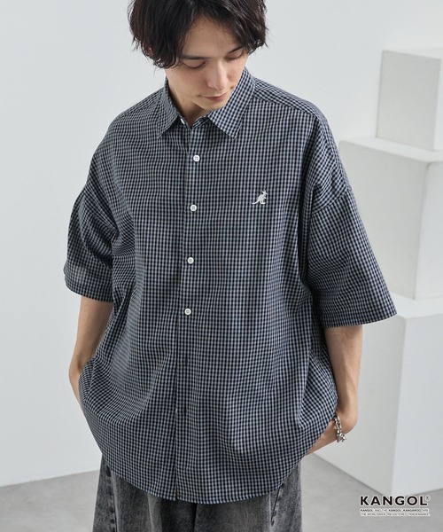 日本 Kangol One Point Logo S/S Shirt [sh1463]