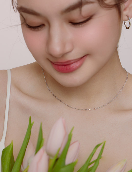 【925純銀】經典日常水波鍊項鍊