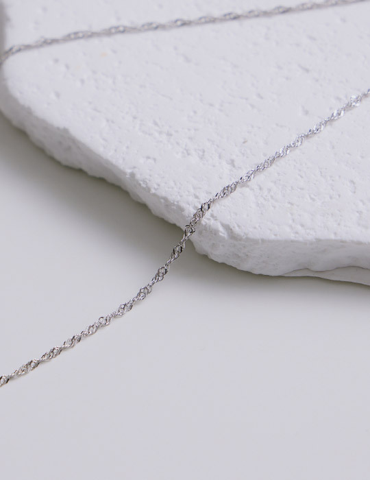 【925純銀】經典日常水波鍊項鍊