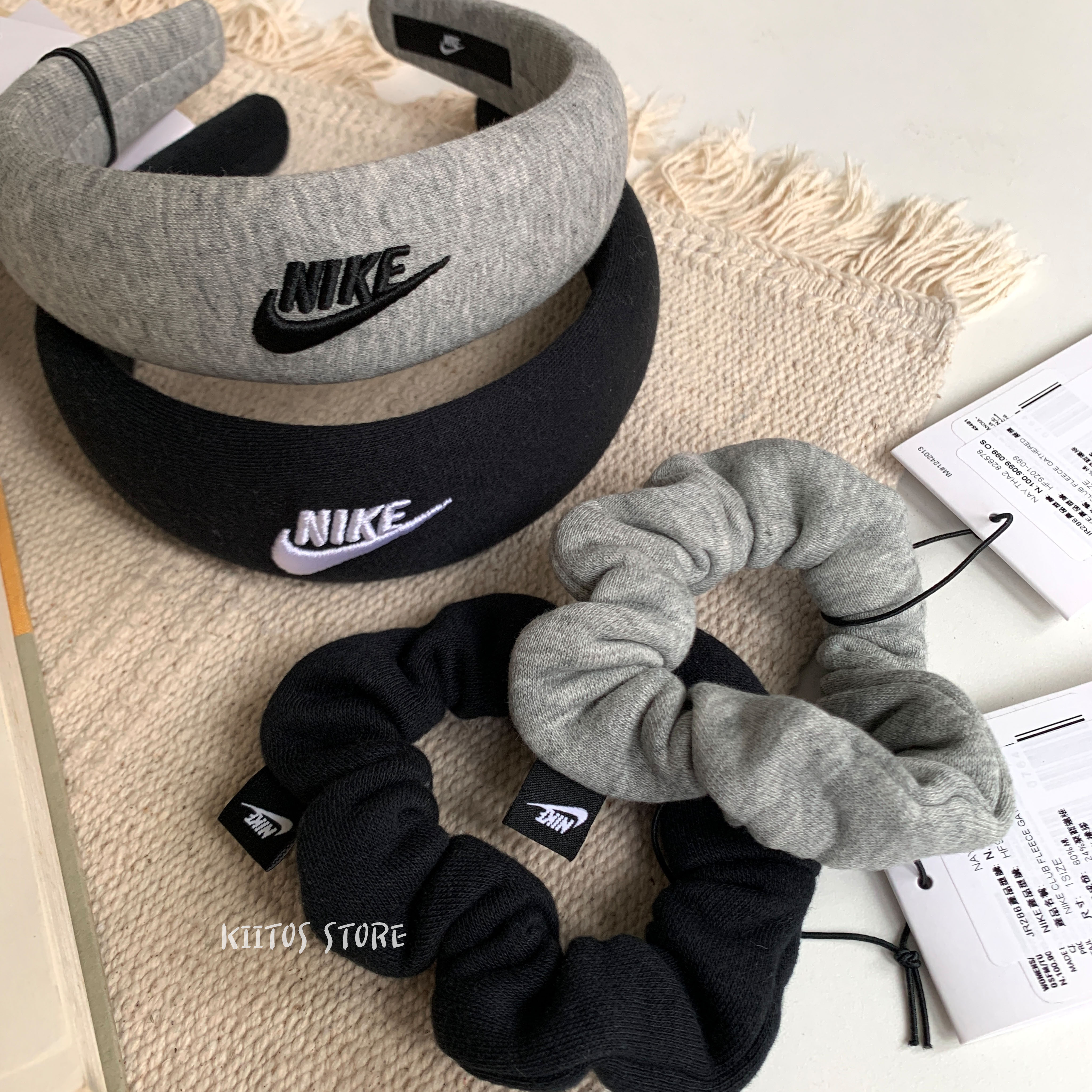 NIKE CLUB FLEECE 髮箍 GATHERED 經典款 髮圈 HF9201 HF9193 黑 灰