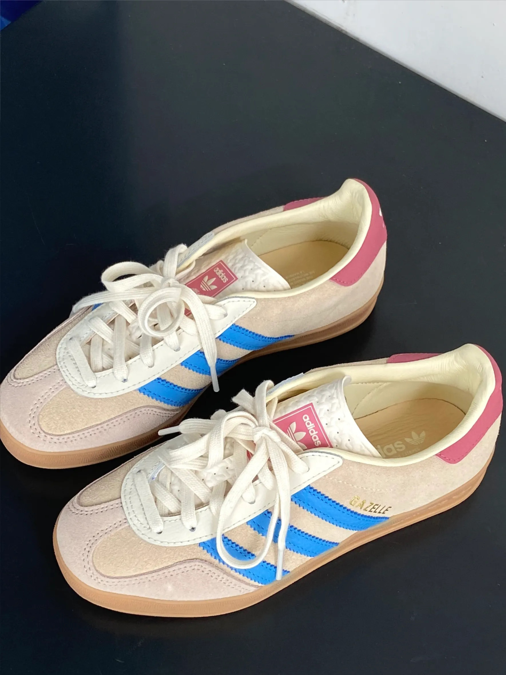 ADIDAS GAZELLE INDOOR 葡萄天空藍 粉紫色 米色 米灰 奶油白 焦糖底 撞色 男鞋 JQ0010 / 預購